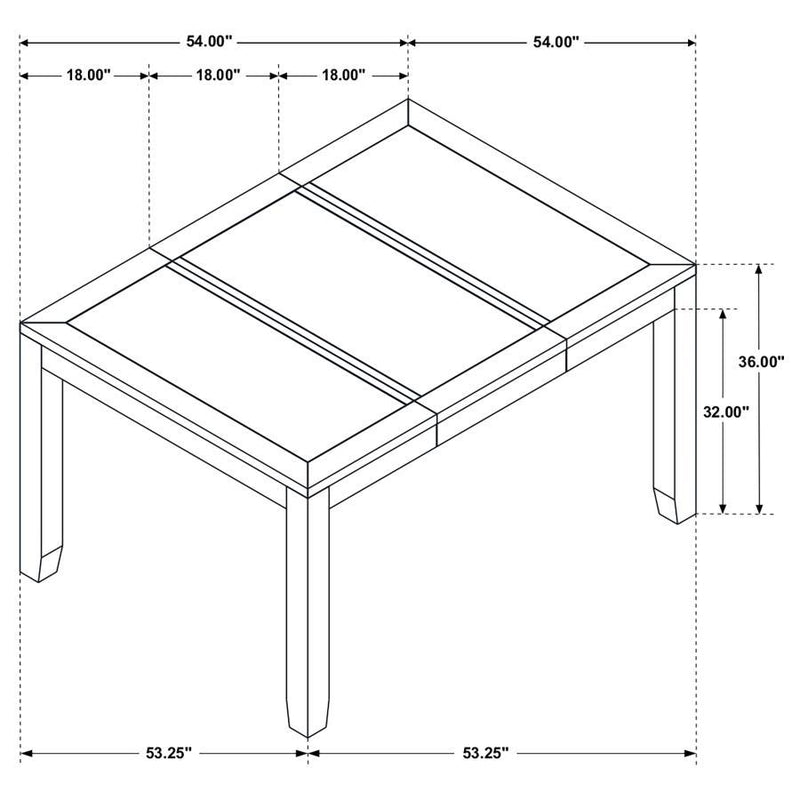 Elodie - Counter Height Dining Table With Extension Leaf - Gray And Black