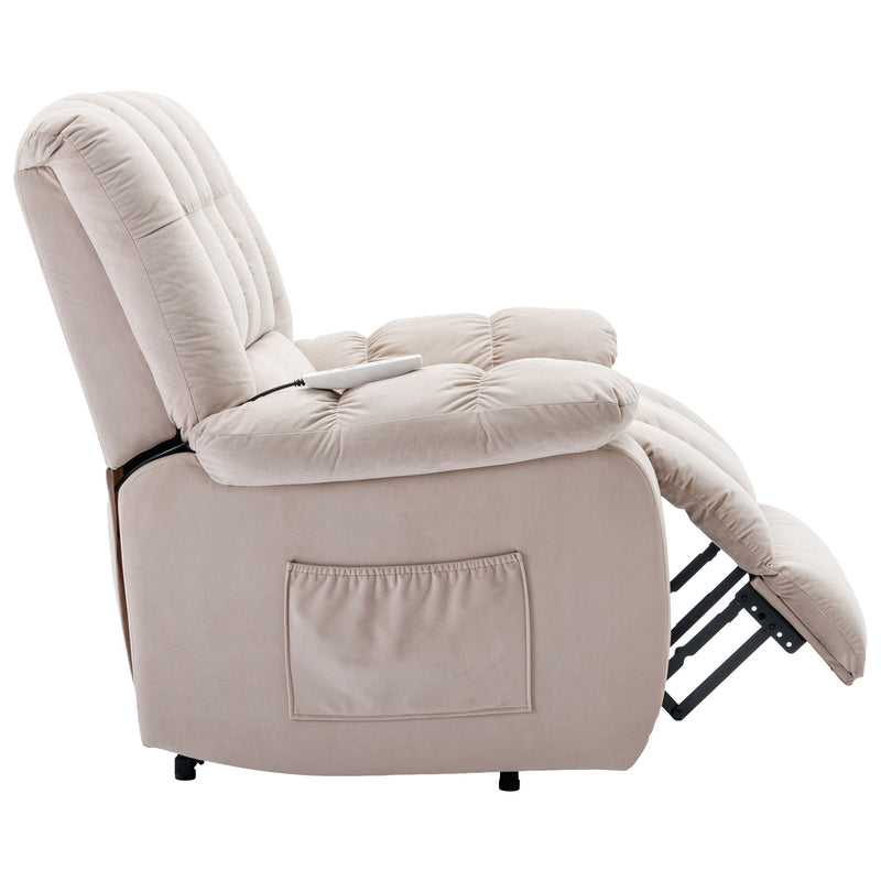 Massage Recliner Chair Electric Power Lift Recliner Chairs With Heat, Vibration, Side Pocket For Living Room Bedroom