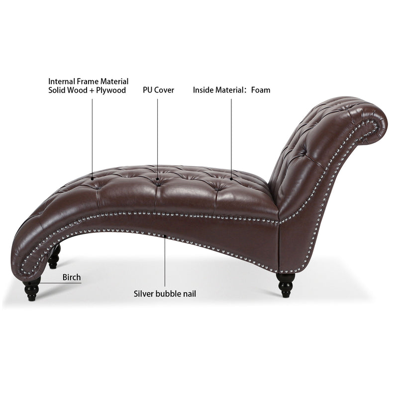 Tufted Armless Chaise Lounge