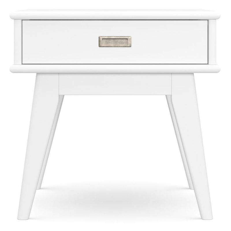 Draper - Mid Century End Table - White