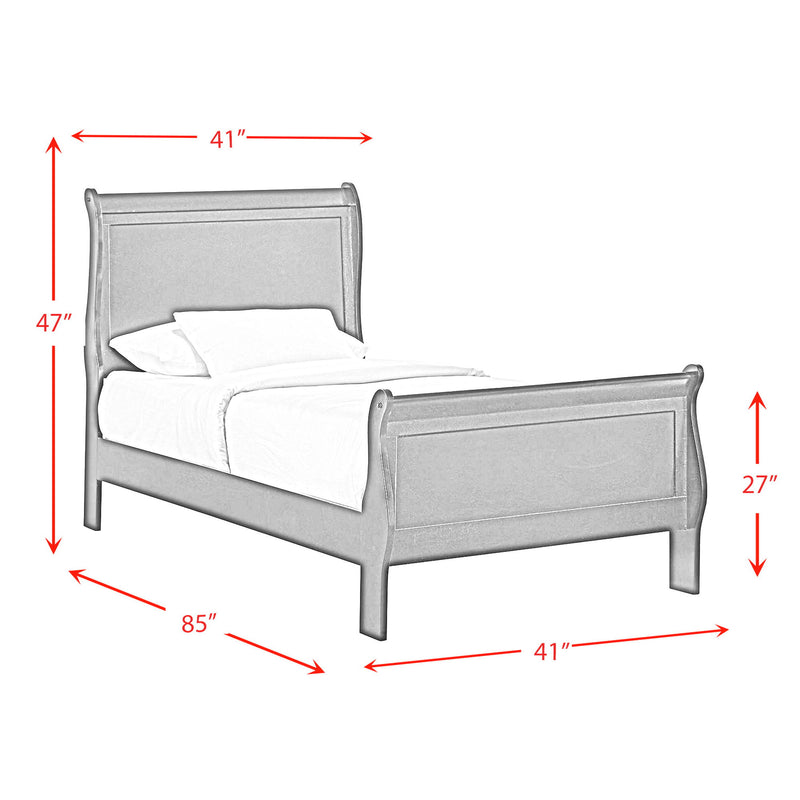 Louis Philippe - Panel Bed