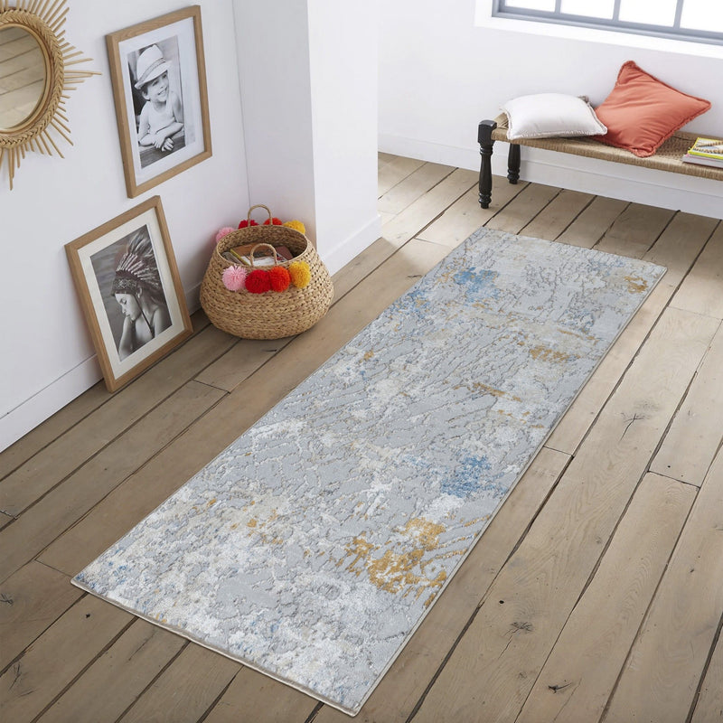 Textures - 5'3" X 7' Polypropylene, Area Rug - Multi / White