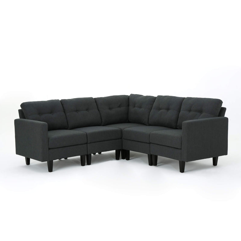 5 Piece Upholstered Sectional