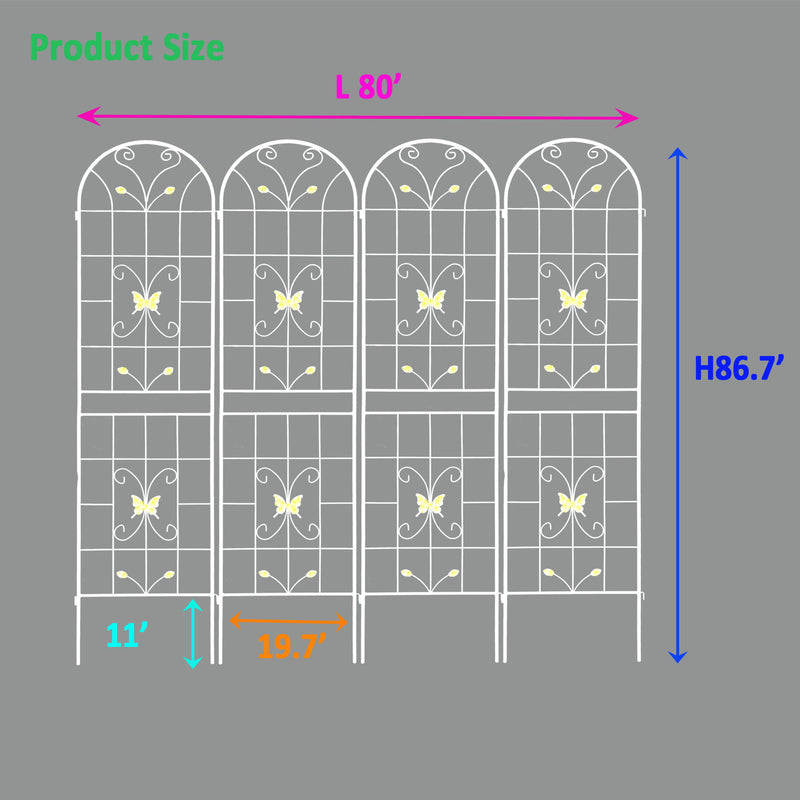 Garden Metal Trellis Rustproof Trellis For Climbing Plants Outdoor Flower Support