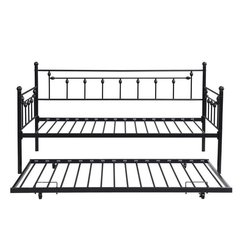 Twin Daybed With Trundle - Black