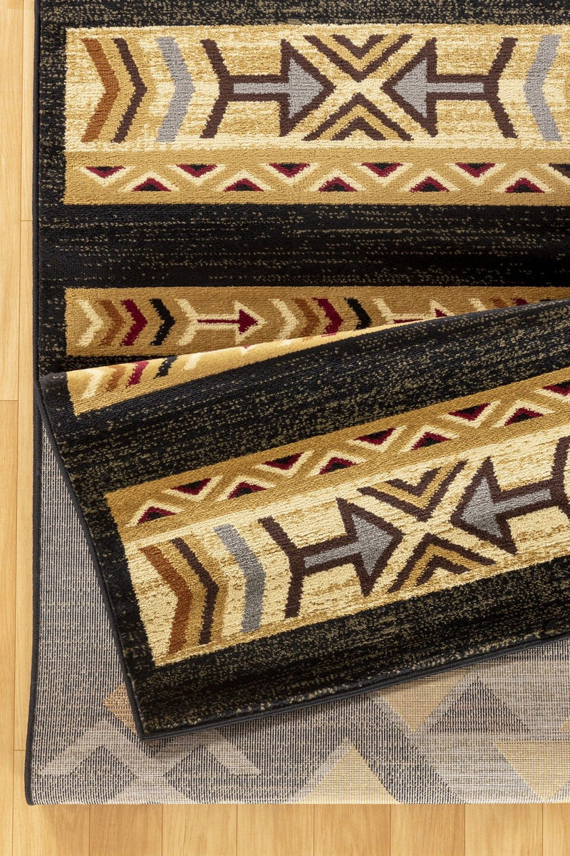 Tribes - 2' X 3' Southwest Area Rug - Black