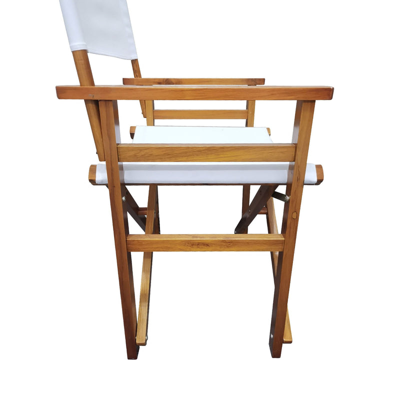 Folding Director Chair Canvas - White