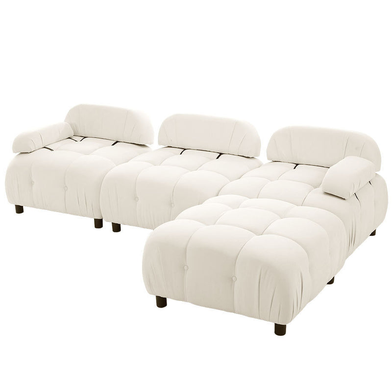 U_STYLE Upholstery Modular Convertible Sectional Sofa, L Shaped Couch with Reversible Chaise