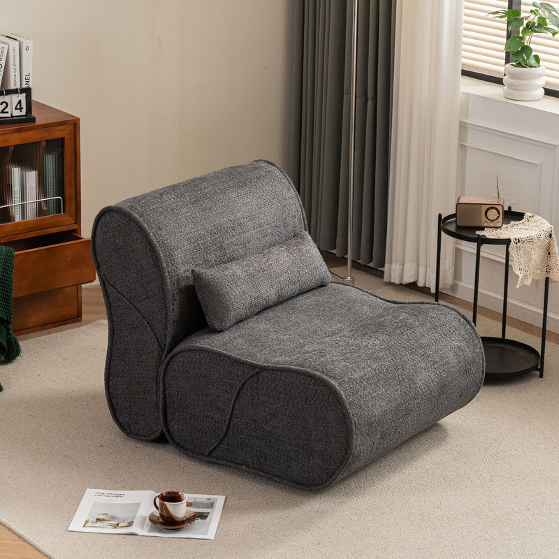 Soft Pellet Velvet Recliner, Comfortable Lounge Chair With Waist Pack Padding, Modern Design, Ideal For Living Room