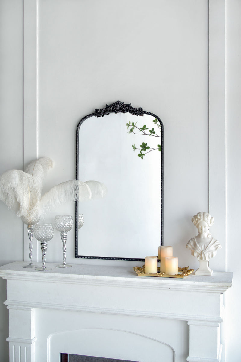 Classic Design Mirror With And Baroque Inspired Frame For Bathroom Or Entryway Console Lean Against Wall