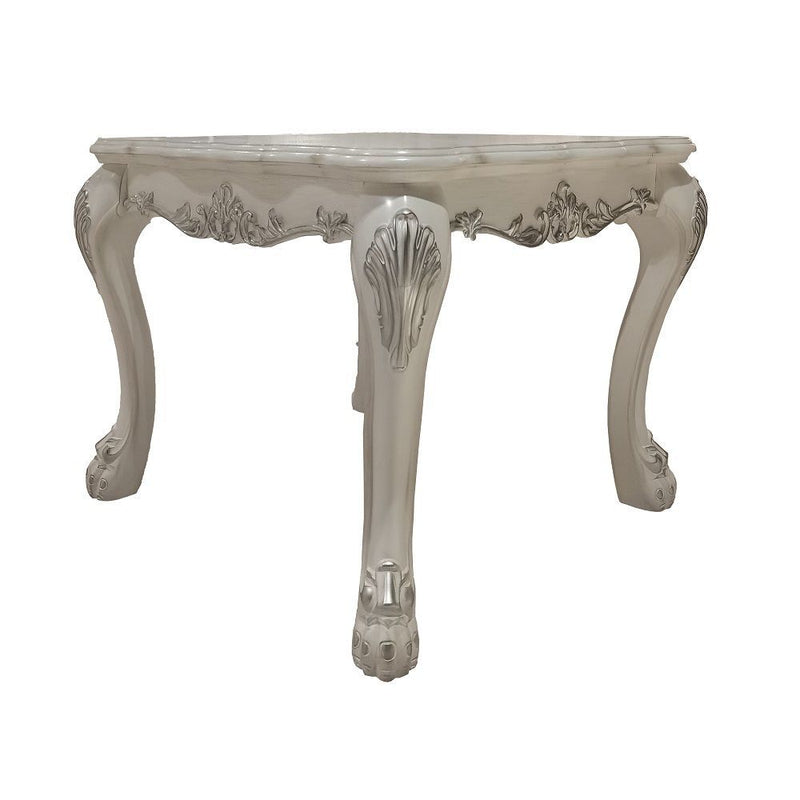 Dresden End Table - Bone White Finish