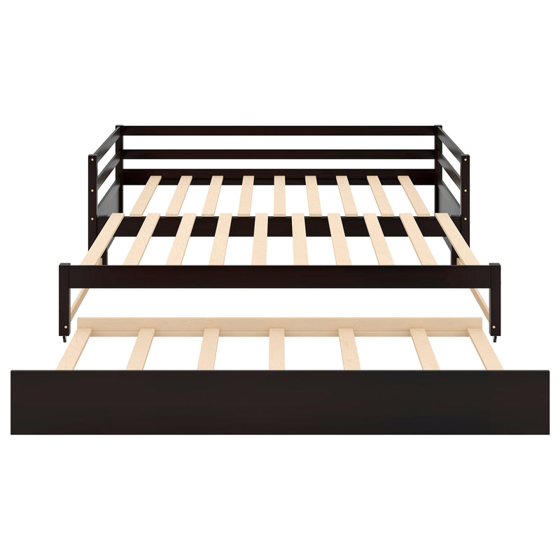 Twin or Double Twin Daybed with Trundle,Espresso