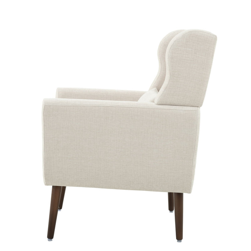 Modern Accent Chair Upholstered Foam Filled Living Room Chairs Comfy Reading Chair Mid-Century Modern Chair With Chenille Fabric Lounge Arm Chairs Armchair For Living Room Bedroom