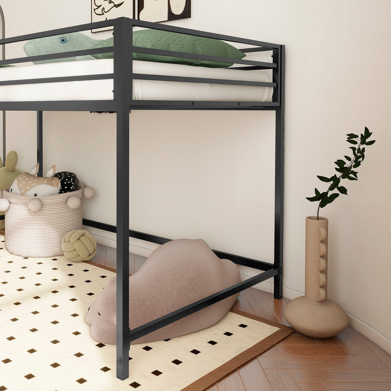 Adam - Junior Twin Loft Bunk - Black