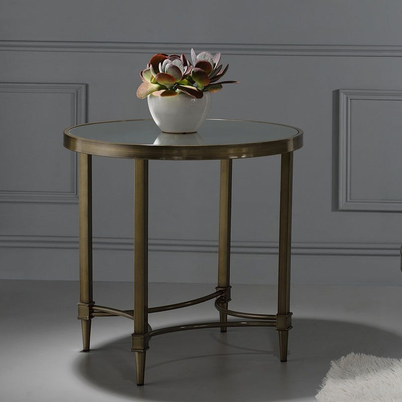 Aditya - End Table - Antique Brass