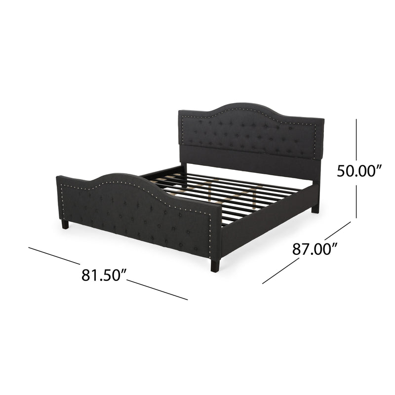 VIRGIL FULLY UPHOLSTERED KING SIZED BED