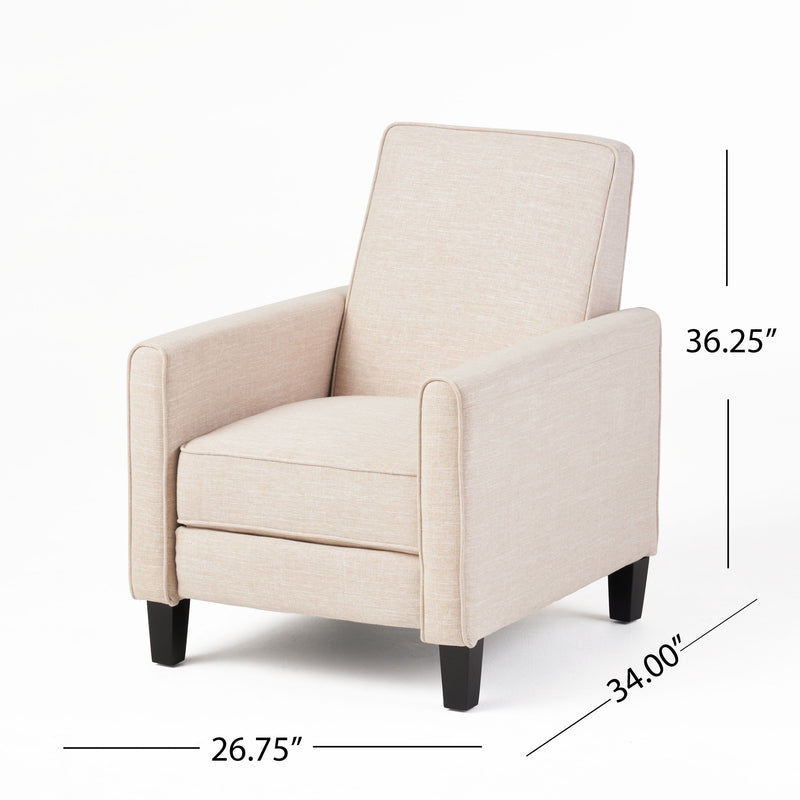 Linen Push Back Chair For Elegant Home