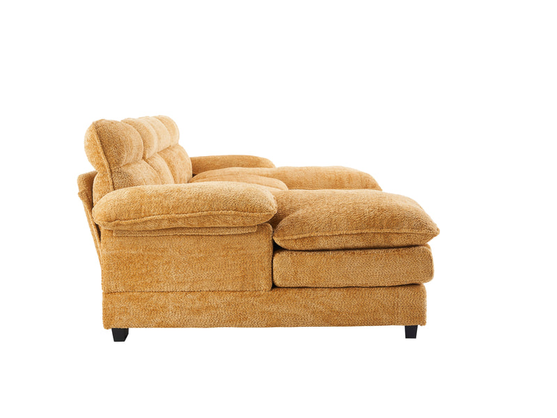 U-Shaped Profile Sofa, Including Two Single Seats And Two Chaise, Modular Sofa, Chenille Sofa