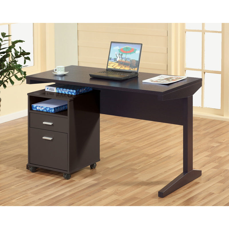 Writing Desk, Home Office I-Shaped Legs Desk - Red Cocoa