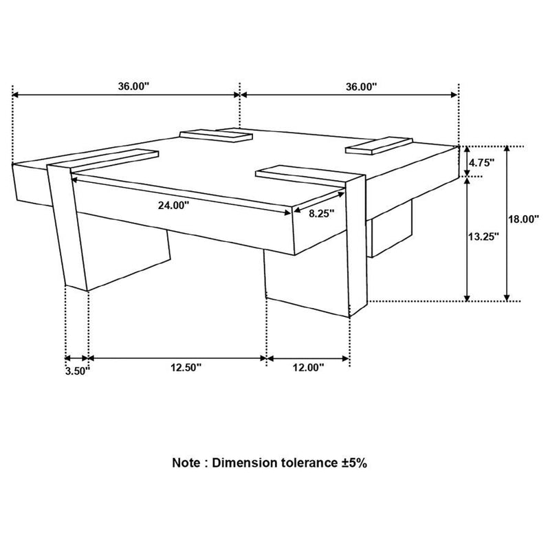 Samira - Wooden Square Coffee Table - Natural Sheesham