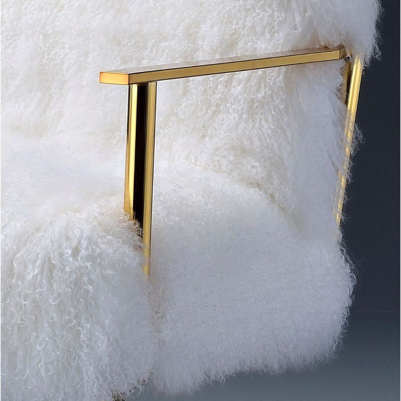 Bagley - Accent Chair - Wool & Gold Brass