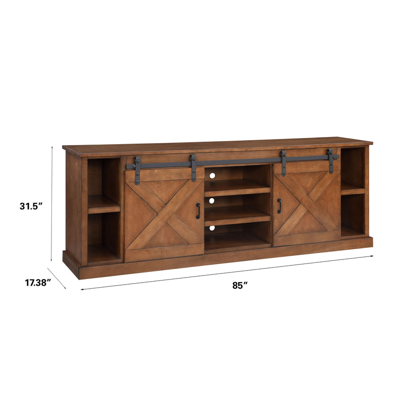 Farmhouse - TV Stand Console - Aged Whiskey