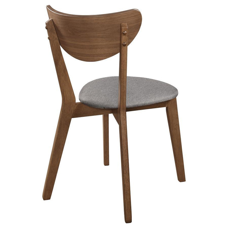 Alfredo - Dining Side Chair (Set of 2) - Gray And Natural Walnut