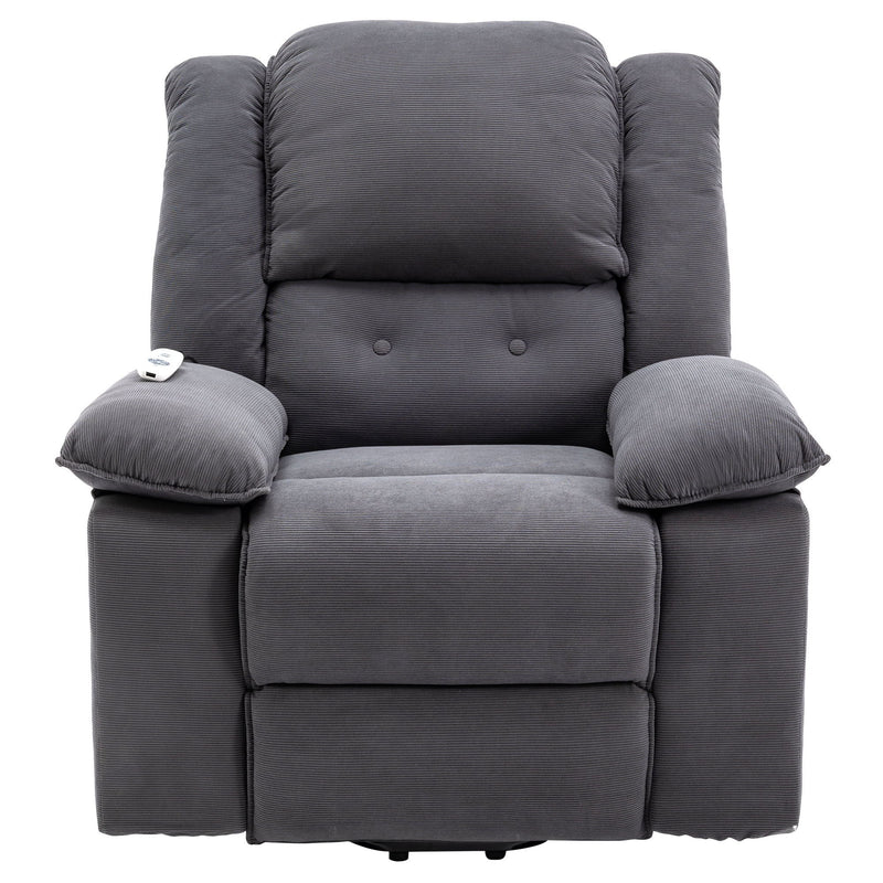 Massage Recliner, Power Lift Chair For Elderly With Adjustable Massage And Heating Function, Recliner Chair With Infinite Position And Side Pocket For Living Room