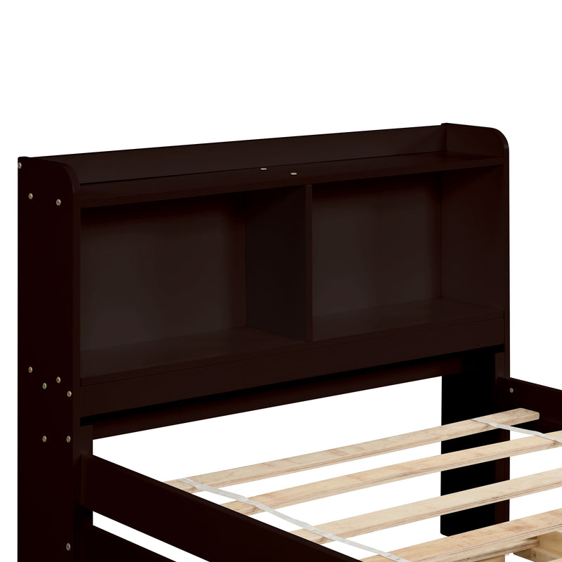 Twin Bed With Trundle, Bookcase