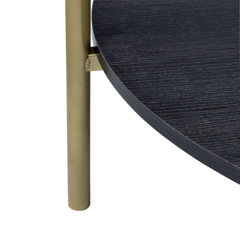 Dyson - Three Table Cocktail Set - Gold Metallic With Black Shelf