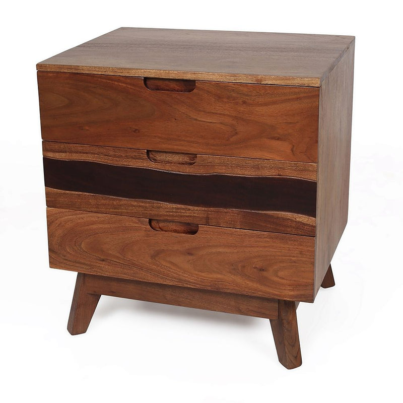 Elegant Design Nightstand - Natural Brown