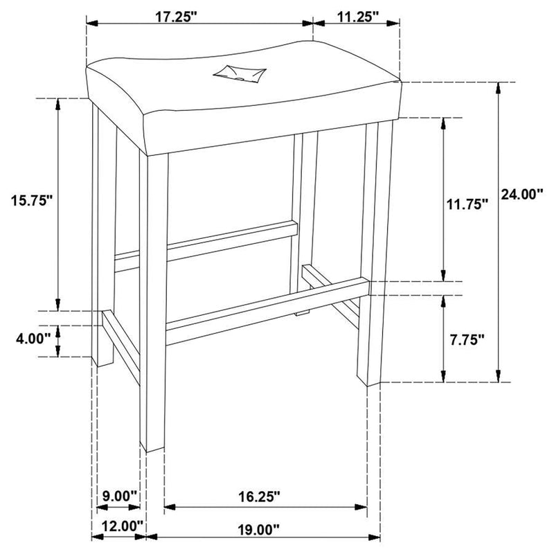 Oleander - 3 Piece Counter Height Set - Nut Brown