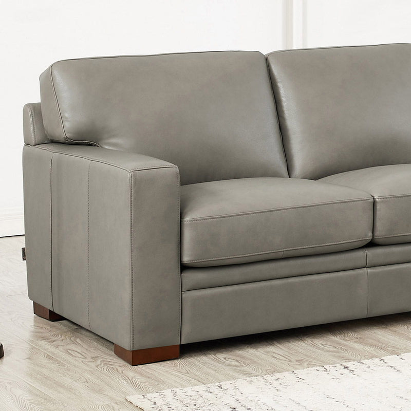 Dillon - Leather Right Chaise Sectional