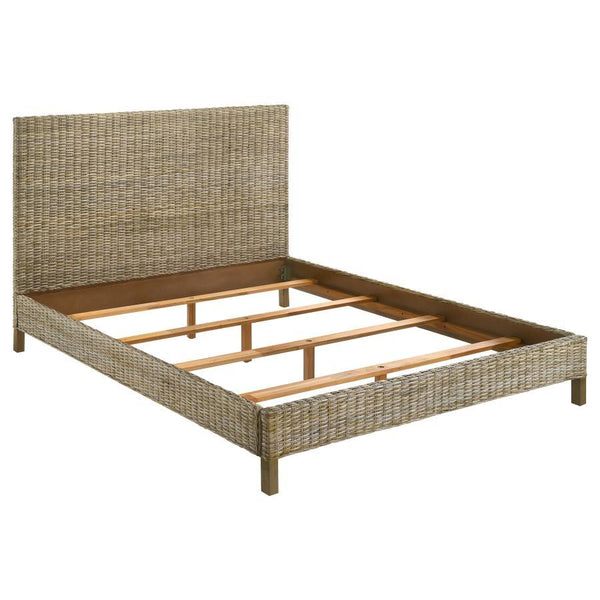 Zyla - Woven Rattan California King Panel Headboard - Kubu Grey