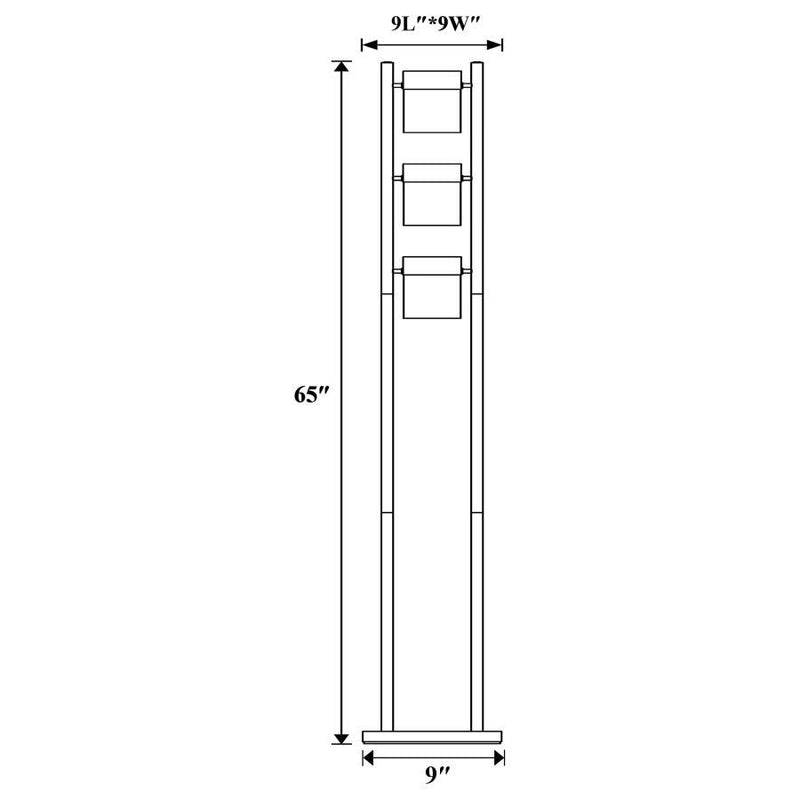 Munson - Floor Lamp With 3 Swivel Lights - Brushed Silver