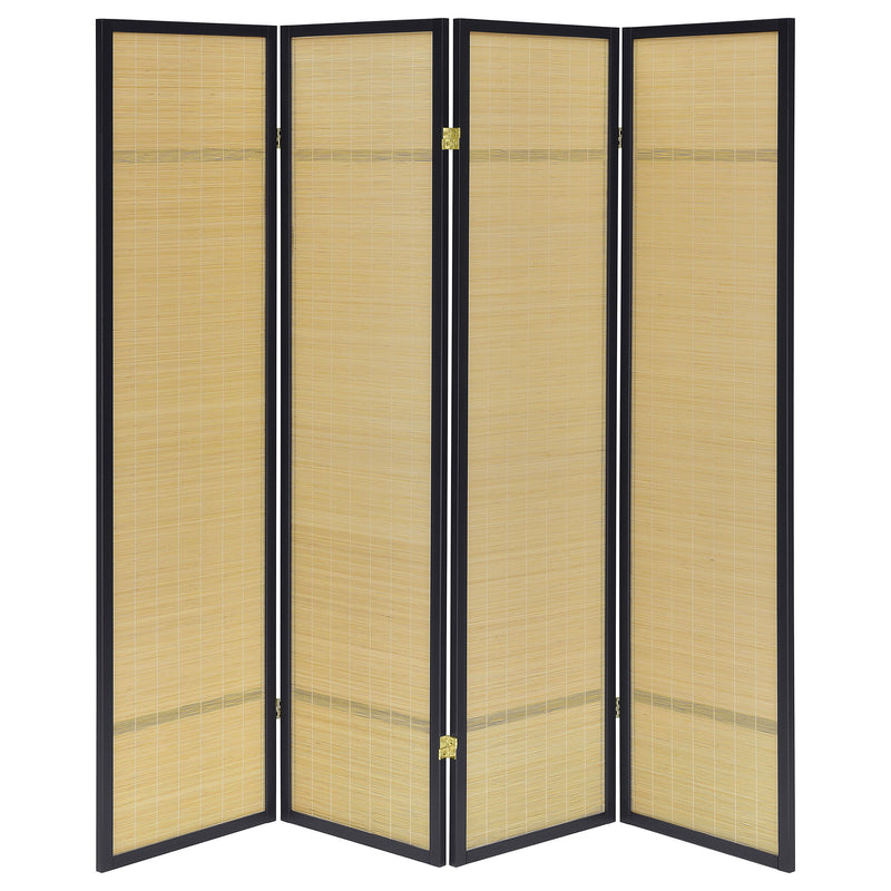 Pearce - 4-Panel Bamboo Room Divider Folding Screen - Natural