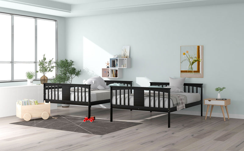 Kids Furniture - Bunk Bed With Ladder For Bedroom, Guest Room Furniture