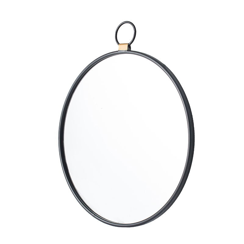 Wall Mirror With Black Frame, Contemporary Minimalist Accent Mirror For Living Room, Foyer, Entryway, Bedroom - Black