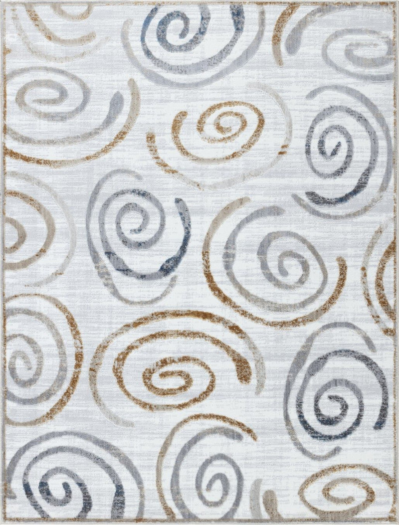 Nova - 5'3" X 7' Area Rug - White