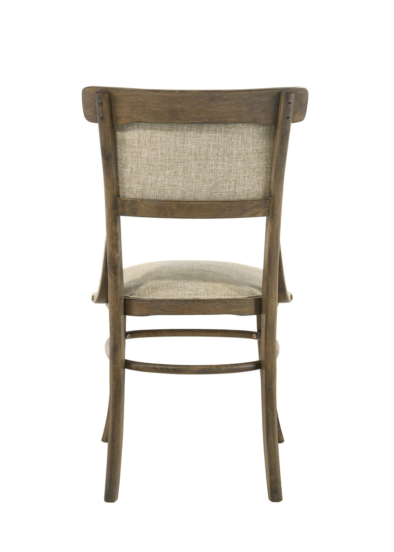 Bistro - 19" Wide Contemporary Fabric Dining Chair With Cushion (Set of 2) - Vintage Walnut