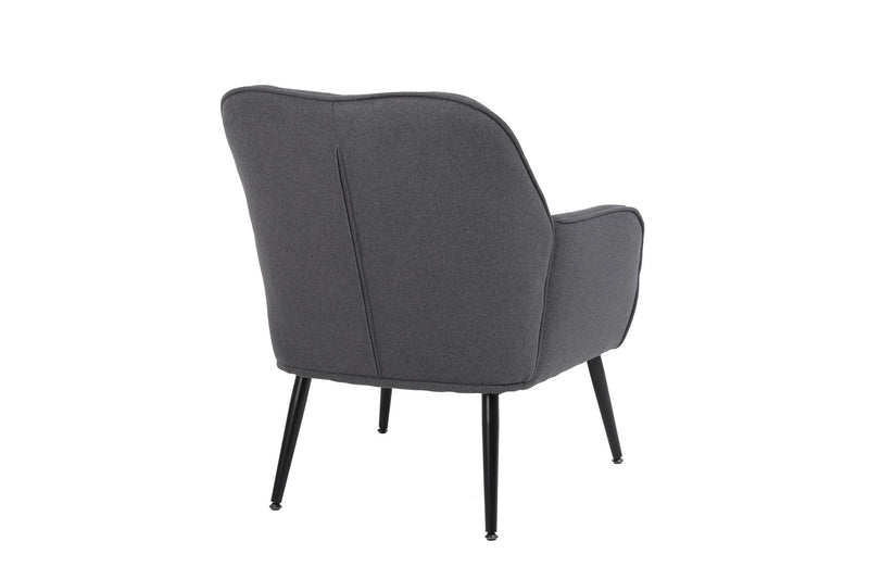 Modern Mid-Century Chair Linen Sherpa Armchair