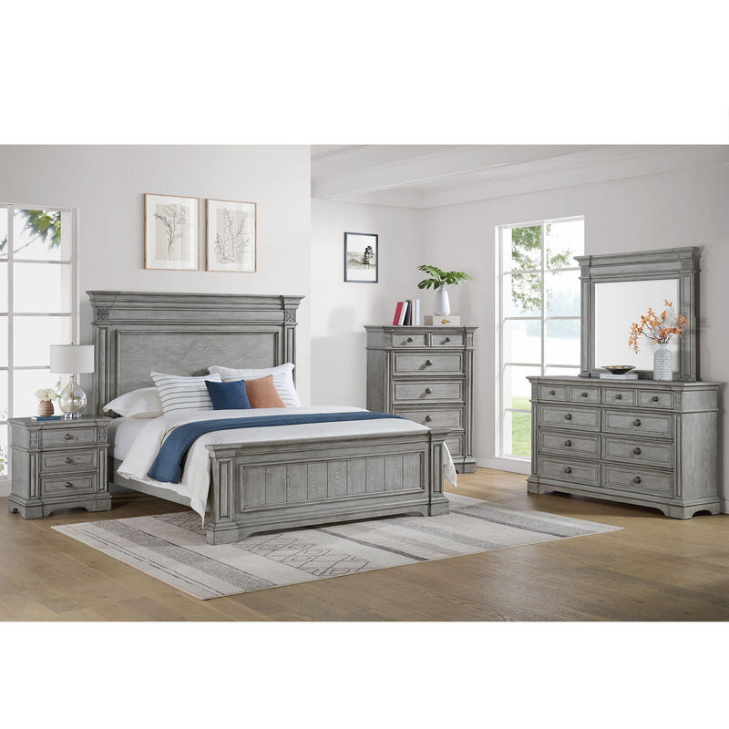 Glenmore - Dresser And Mirror Set - Aged Gray