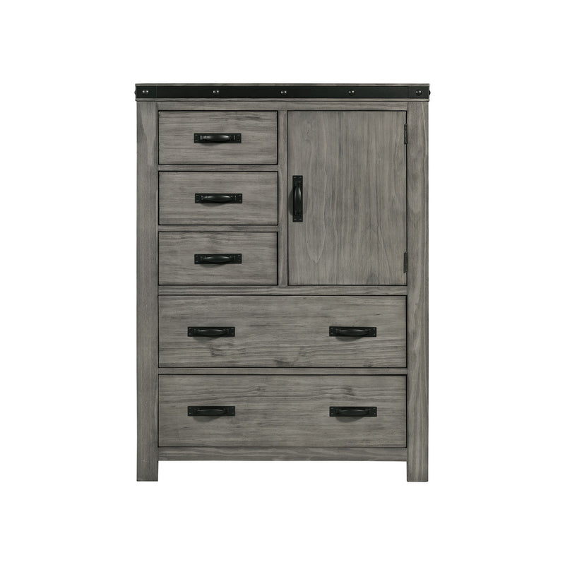 Wade - 5-Drawer Gentlemans Chest - Black Finish