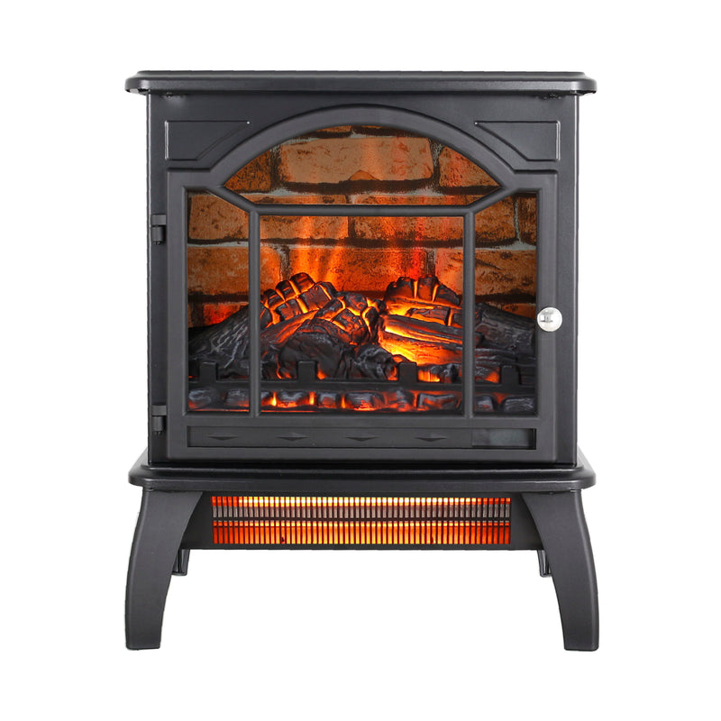 3D Flame Electric Infrared Quartz Fireplace Stove With Remote Control