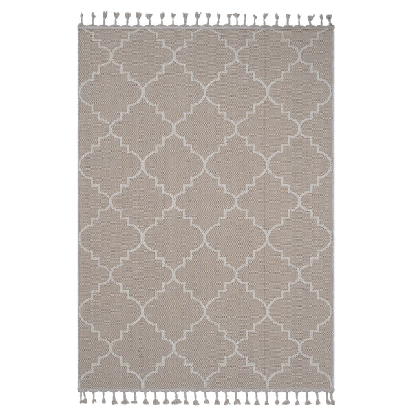 Guros - 5' x 7' Trellis Indoor / Outdoor Area Rug - Ivory