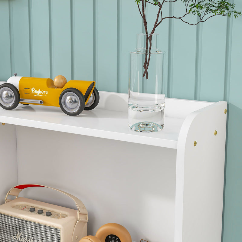 Twin Bed With Bookcase - White