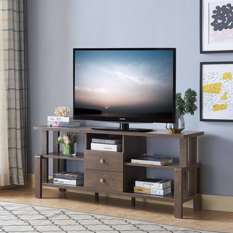 TV Console Stand - Walnut Oak