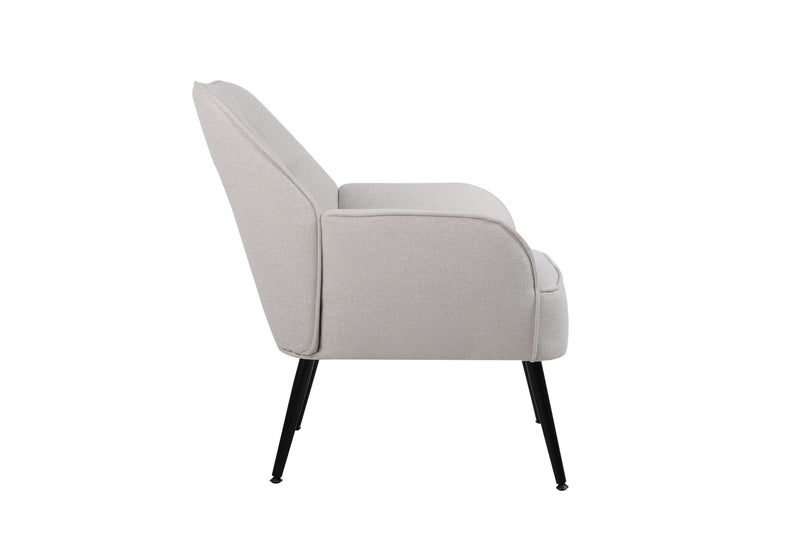 Modern Mid-Century Chair Linen Sherpa Armchair