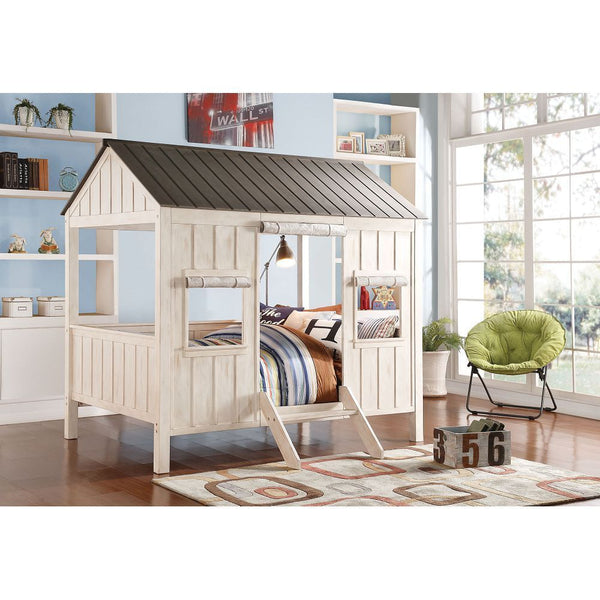 ACME Spring Cottage Full Bed in Weathered White & Washed Gray 37655F