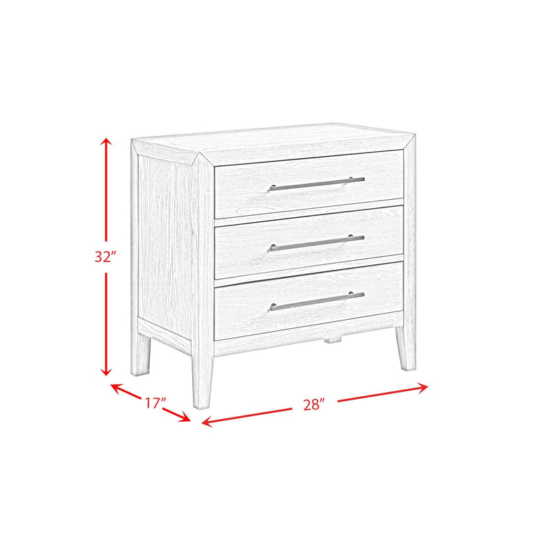 Versailles Contemporary - 3-Drawer Nightstand